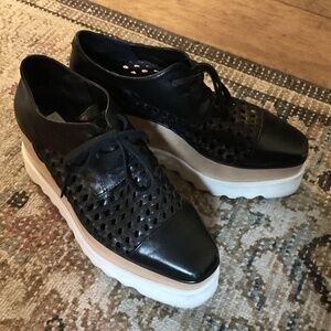 Stella McCartney Black and White Platform Shoes